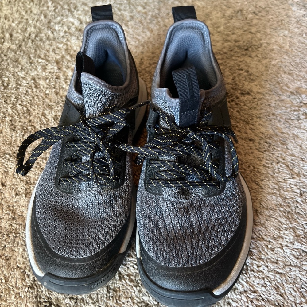Black and Gray Athletic Shoes with Textured Design